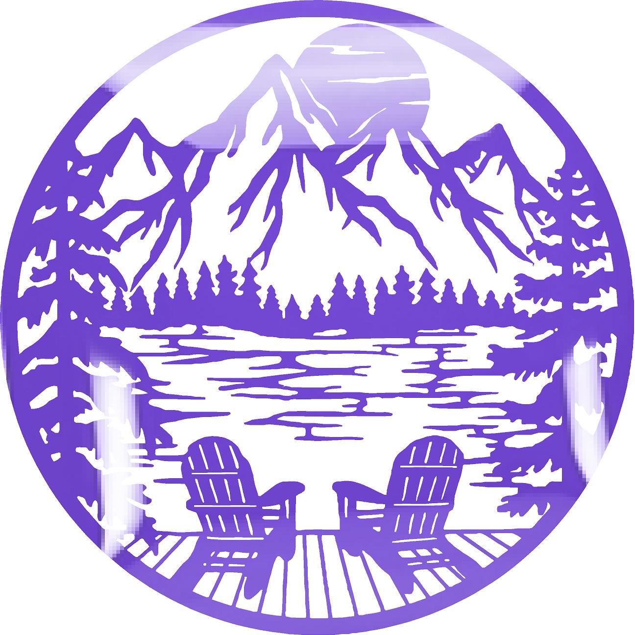 Cozy Adirondack Sunset Metal Art