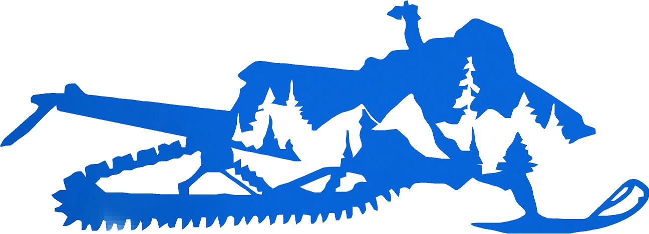 Snowmobile Mountaineer Metal Art